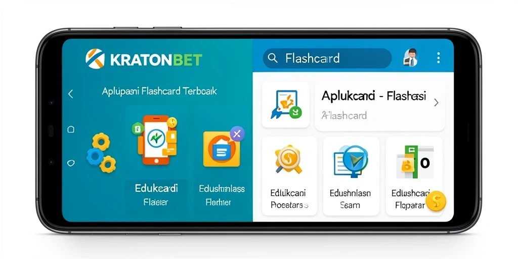 Tampilan antarmuka aplikasi Flashcard KRATONBET yang interaktif dan menarik.