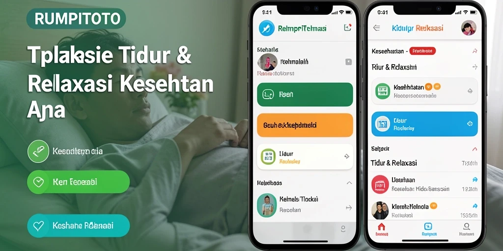 Antarmuka RUMPITOTO yang sederhana dan intuitif untuk tidur dan relaksasi.