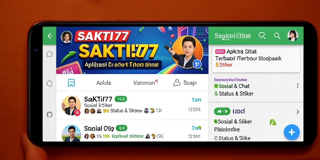 Antarmuka sederhana dengan berbagai pilihan stiker menarik.